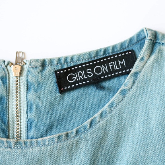 Girls On Film Denim Top - Picture 2 of 4